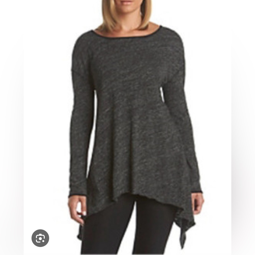 New Calvin Klein Performance Women's Sharkbite Tunic Top Black/Gray